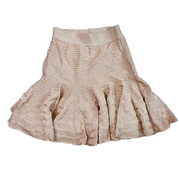 Lil French Brand Nude Twirl Midi Skirt Small 4 - Picture 4 of 5